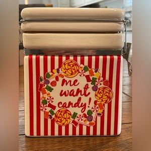 Vintage Porcelain “Me Want Candy!” Cookie Jar